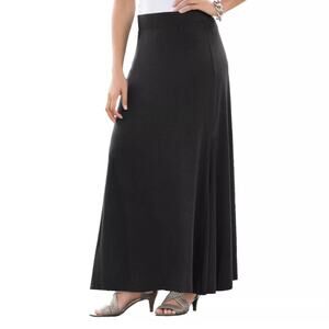 Jessica London Women's Size 18/20 Mazi Skirt Black Pull On Soft Stretchy Comfy